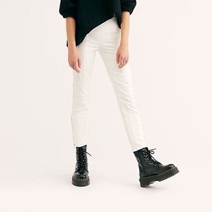 Free People Kaelin Moto Skinny Wht/blanc Us 6